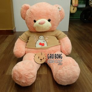 Gấu Teddy áo len Baymax - Hồng Gấu Teddy áo len Baymax – Hồng