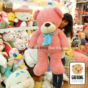 Gấu Bông Teddy Mắt Nhắm Nơ Hoa