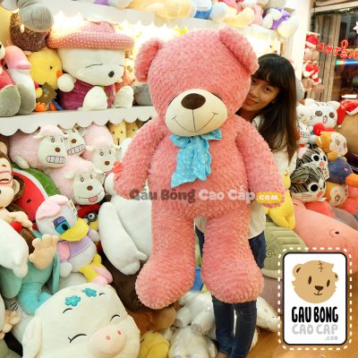 Gấu Bông Teddy Mắt Nhắm Nơ Hoa