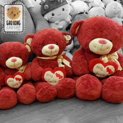 Gấu Teddy Đỏ Ôm Tim