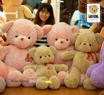 Teddy ngực tim đính hạt