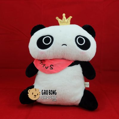 Gấu Bông Panda Ngồi đội Vương Miện