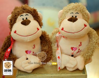 Khỉ bông lông xù "I Love You"