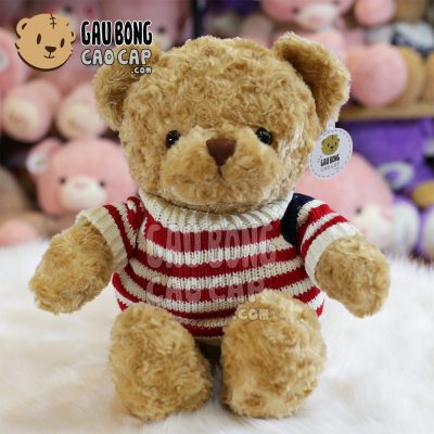 Gấu Teddy áo len Cờ Mỹ - Vàng - 50cm