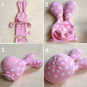 Hướng dẫn làm thỏ bông handmade từ vớ cũ cực cute