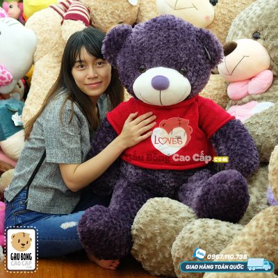 Gấu Teddy áo len tim LOVE