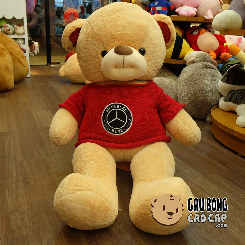 Gấu Teddy Smiley áo len Đỏ