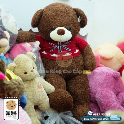 Gấu Teddy lông xù cờ anh