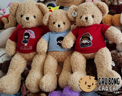 Gấu Teddy Russ áo len cổ lọ