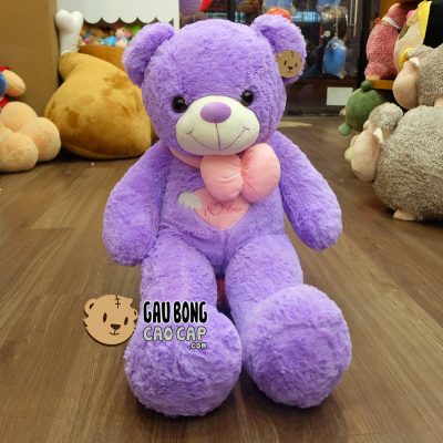Gấu Teddy Angel Tím - 90cm