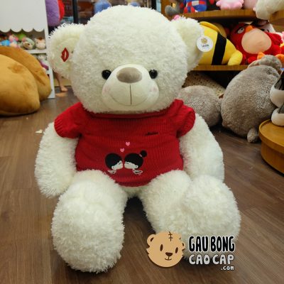 Gấu Teddy lông xù Kissing Couple