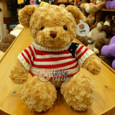 Gấu Teddy áo len Cờ Mỹ - Vàng - 50cm