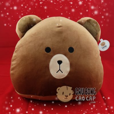 Gối ôm đầu to Brown - Gối ôm LINE
