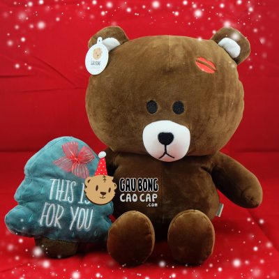 Gấu Brown Kiss môi hôn - Gấu LINE