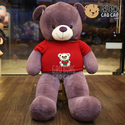 Teddy Smooth áo len đỏ hình gấu