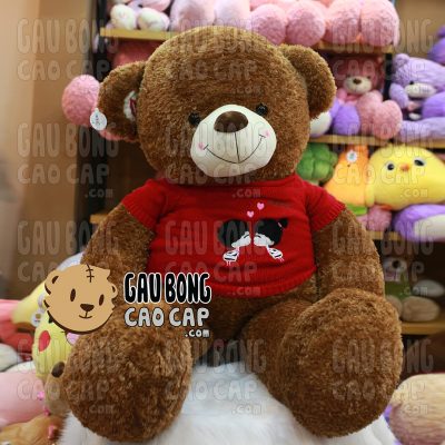 Gấu Teddy áo len Kissing Couple - Màu Honey