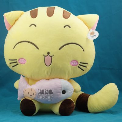 Mèo bông ôm cá