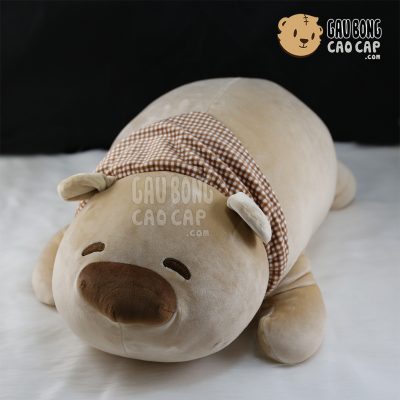 Gấu bắc cực mũi To - Nằm -  Lông Nhung