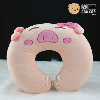 Gối chữ U - Heo Hồng