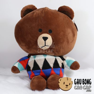 Gối mền Gấu Brown mặc áo len