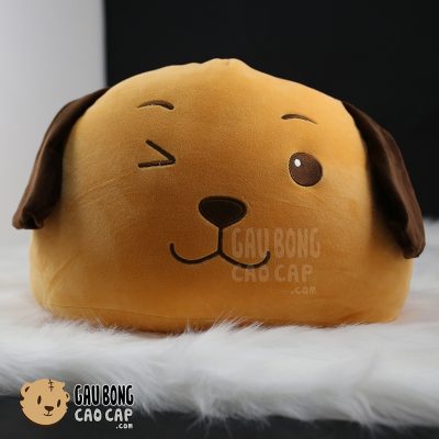 Gối ôm đầu to Chó Bông Vàng