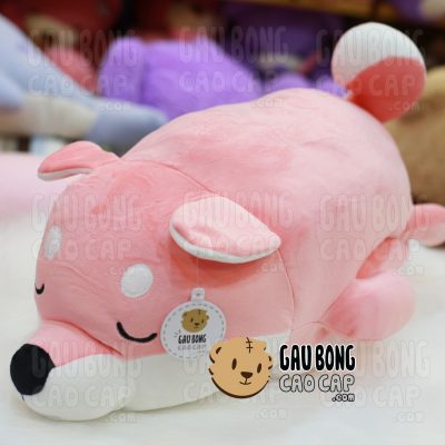 Gối mền - Gối Chăn có đút tay Chó Bông Akita