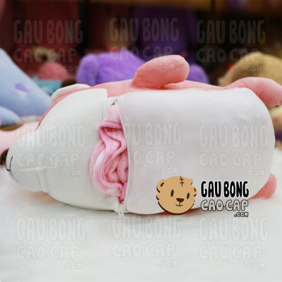 Gối mền - Gối Chăn có đút tay Chó Bông Akita