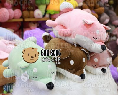 Gối mền - Gối Chăn có đút tay Chó Bông Akita