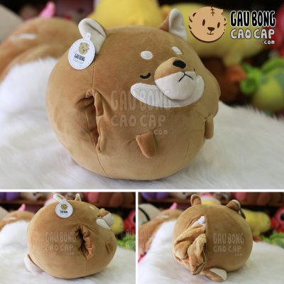 Gối mền Chó Shiba Tròn đút tay