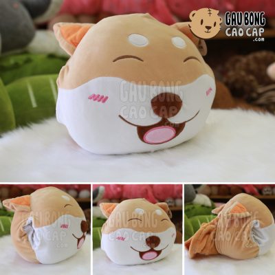 Gối mền đút tay mặt Chó Bông SHIBA