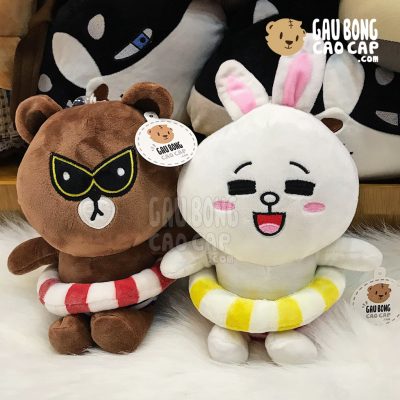 Gấu Brown, Thỏ Cony đeo phao bơi