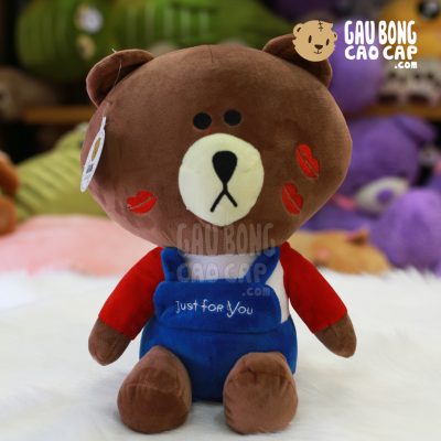 Gấu Brown mặc yếm môi hôn Kiss