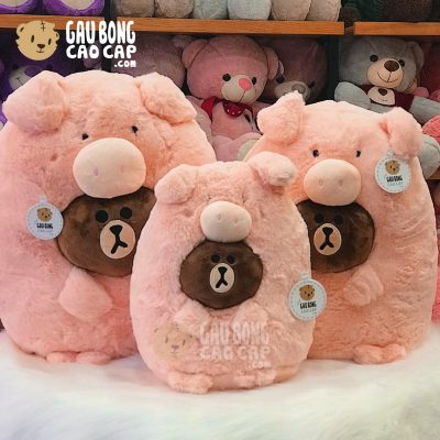 Gấu Brown cosplay Heo Bông