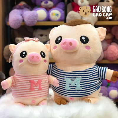 Heo bông mặc áo sọc M