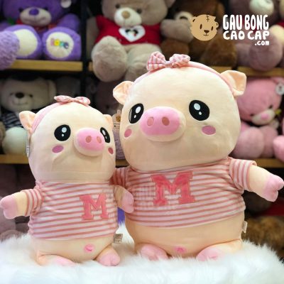 Heo bông mặc áo sọc M