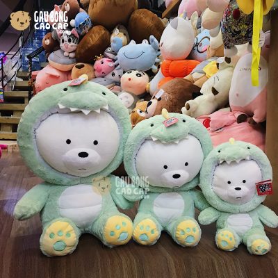 Gấu Bông We Bare Bear - Ice Bear Cosplay Khủng Long