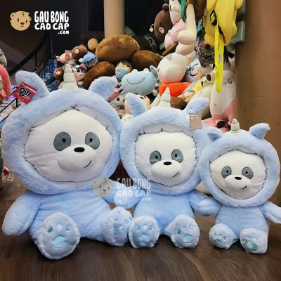 Gấu Bông We Bare Bear - PANDA Cosplay Unicorn xanh