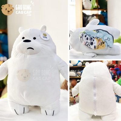 Gối mền 2in1 Gấu We Bare Bear Ice Bear