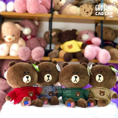Gấu Brown mặc áo len
