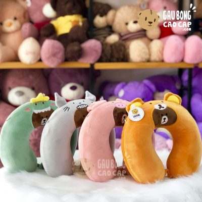 Gối chữ U Gấu Brown cosplay