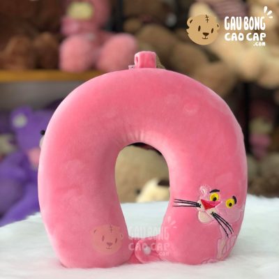 Gối Chữ U cao su mềm Báo Hồng