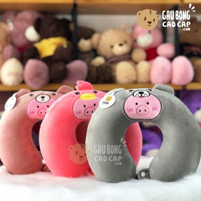 Gối chữ U Heo Bông cosplay