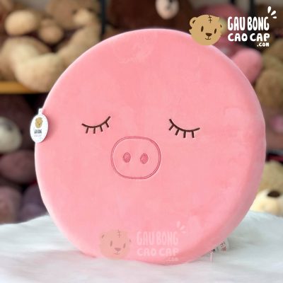 Gối tự lưng/lót mông Heo Hồng hình tròn