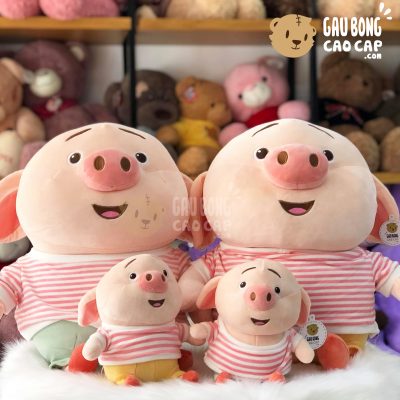 Heo bông TikTok đứng lông mịn mắc áo sọc