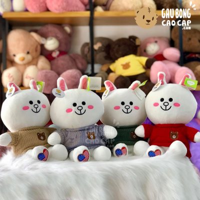 Thỏ bông Cony mặc áo len