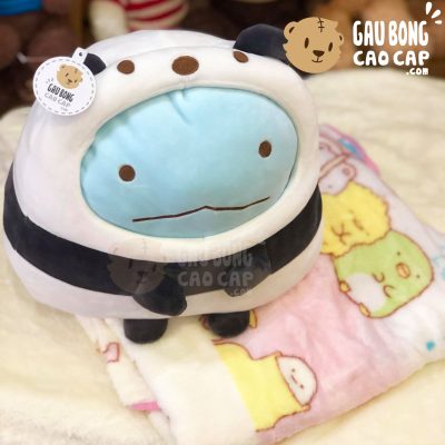 Gối mền 2in1 thú Sumikko Tokage cosplay Panda