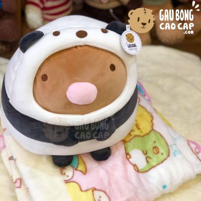 Gối mền 2in1 thú Sumikko Tonkatsu cosplay Panda