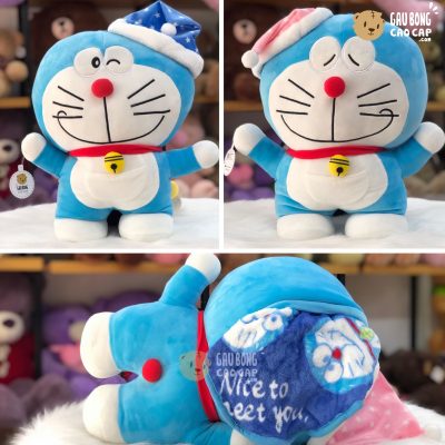 Gối mền 2in1 Doremon đội nón Noel