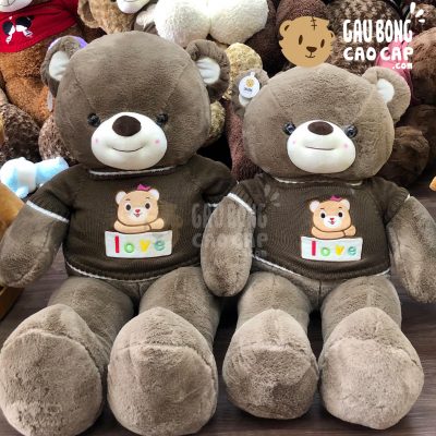 Gấu Tedd Smiley áo len Love Gấu