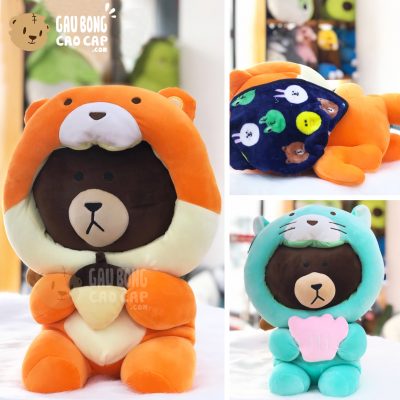 Gối mền Gấu Brown cosplay lông mịn